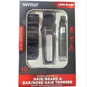 Vivitar Black Hair and Beard Trimmer Kit